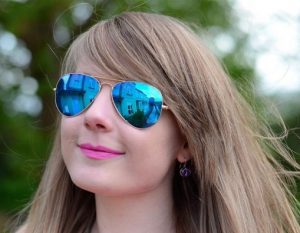 Blue Aviator Sunglasses for Women