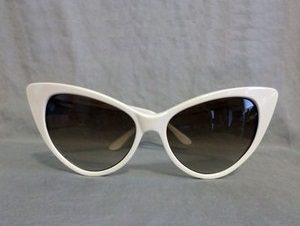 Cat Eye White Sunglasses