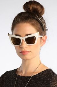 White Cat Eye Sunglasses Photos