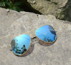 Blue Aviator Sunglasses for Women