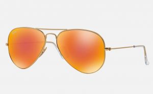 Orange Aviator Sunglass