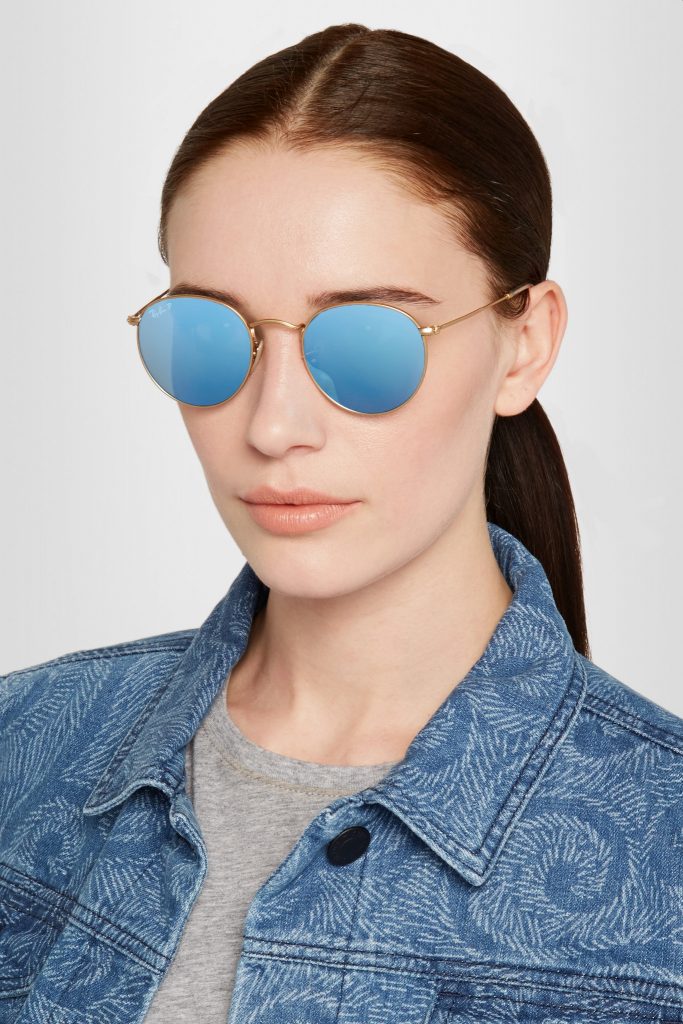 Blue Round Sunglasses