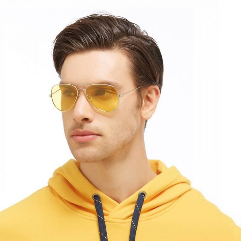 Yellow Clip On Sunglasses
