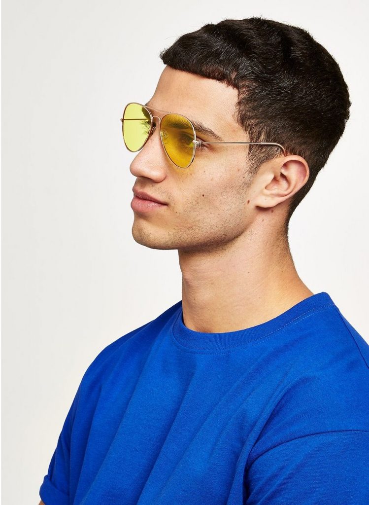 Yellow Aviator Sunglasses